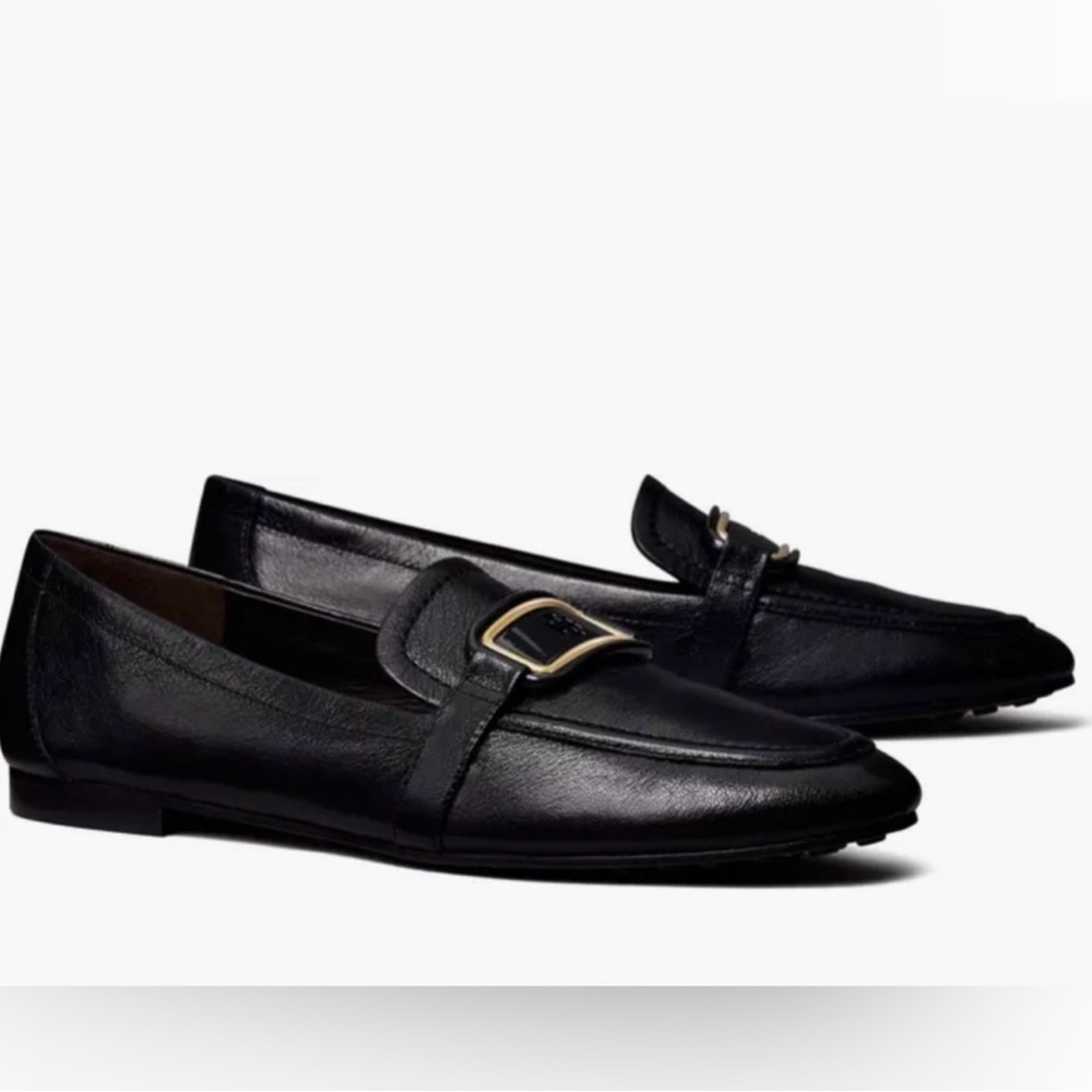 Tory Burch Black Georgia Loafers Leather Design